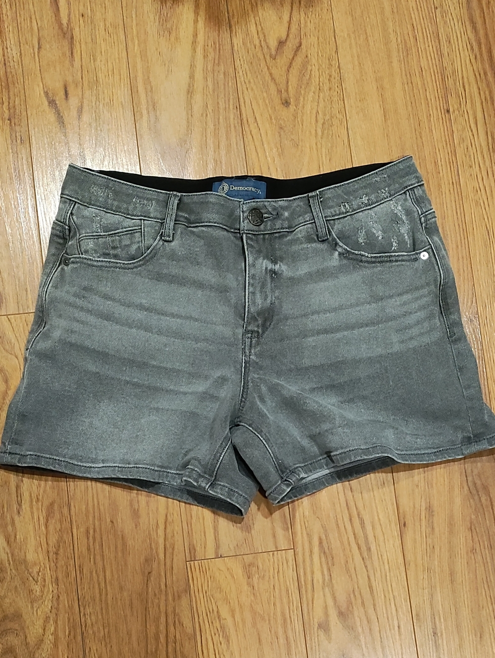 Democracy Men's Washed Gray Denim Jean Shorts